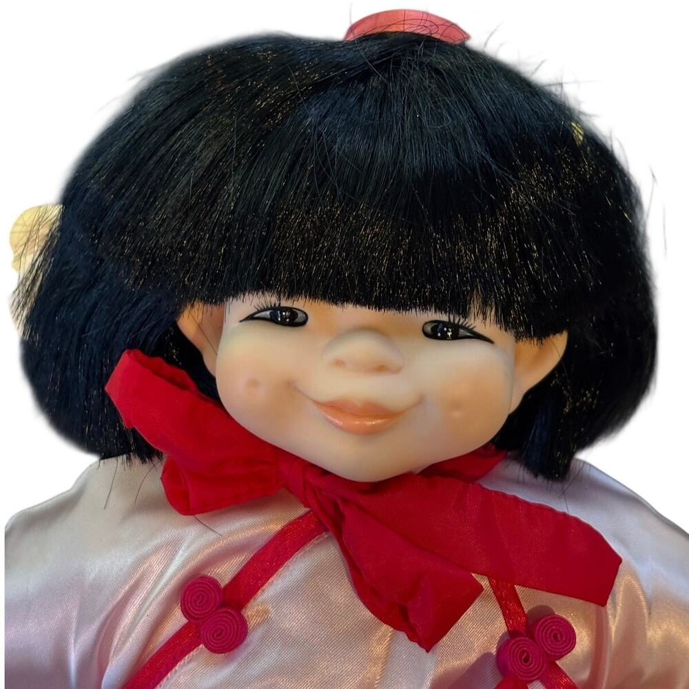 Vintage 1982 Chopstick Kids Doll with Baby in Carrier & Passport, JMB Jacobsen - Picture 5 of 7